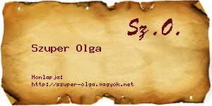 Szuper Olga névjegykártya