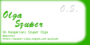 olga szuper business card